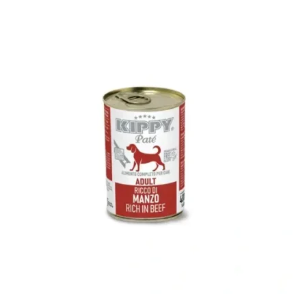 Kippy Pate Adult dog Wet Food Cans IN BEEF 400 g